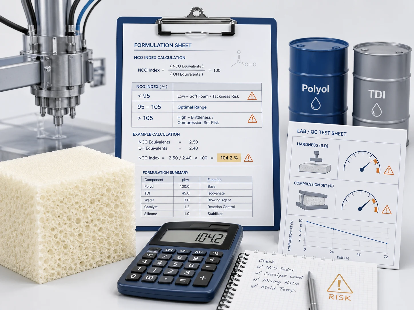 5 Isocyanate Index Calculation Mistakes That Cause PU Foam Quality Problems