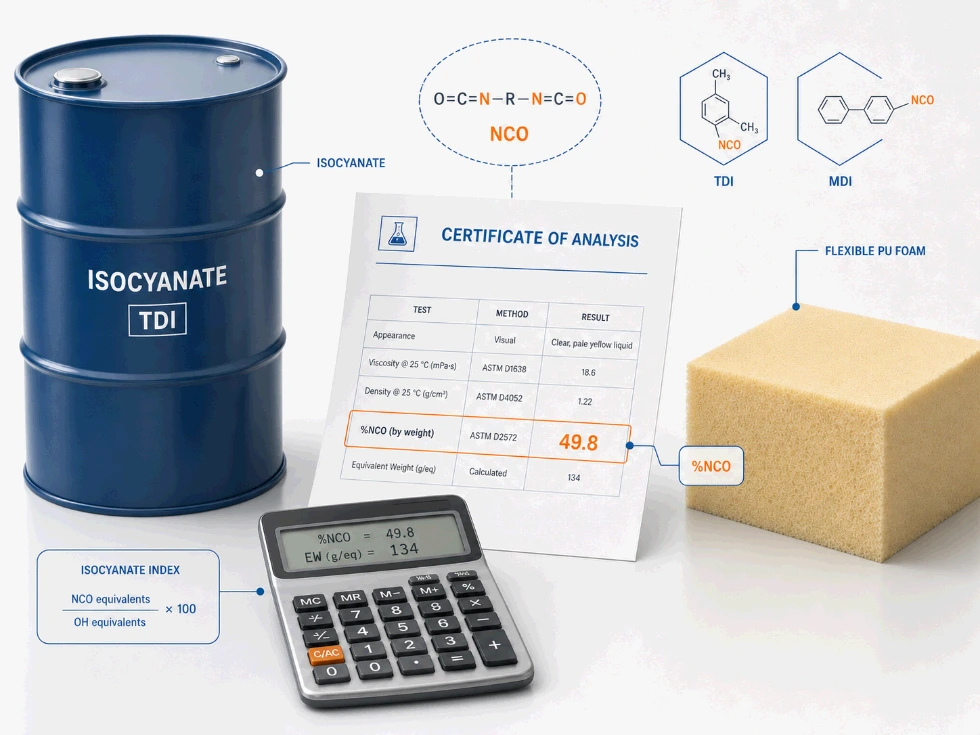 NCO Content in Isocyanate: What %NCO Means in PU Foam