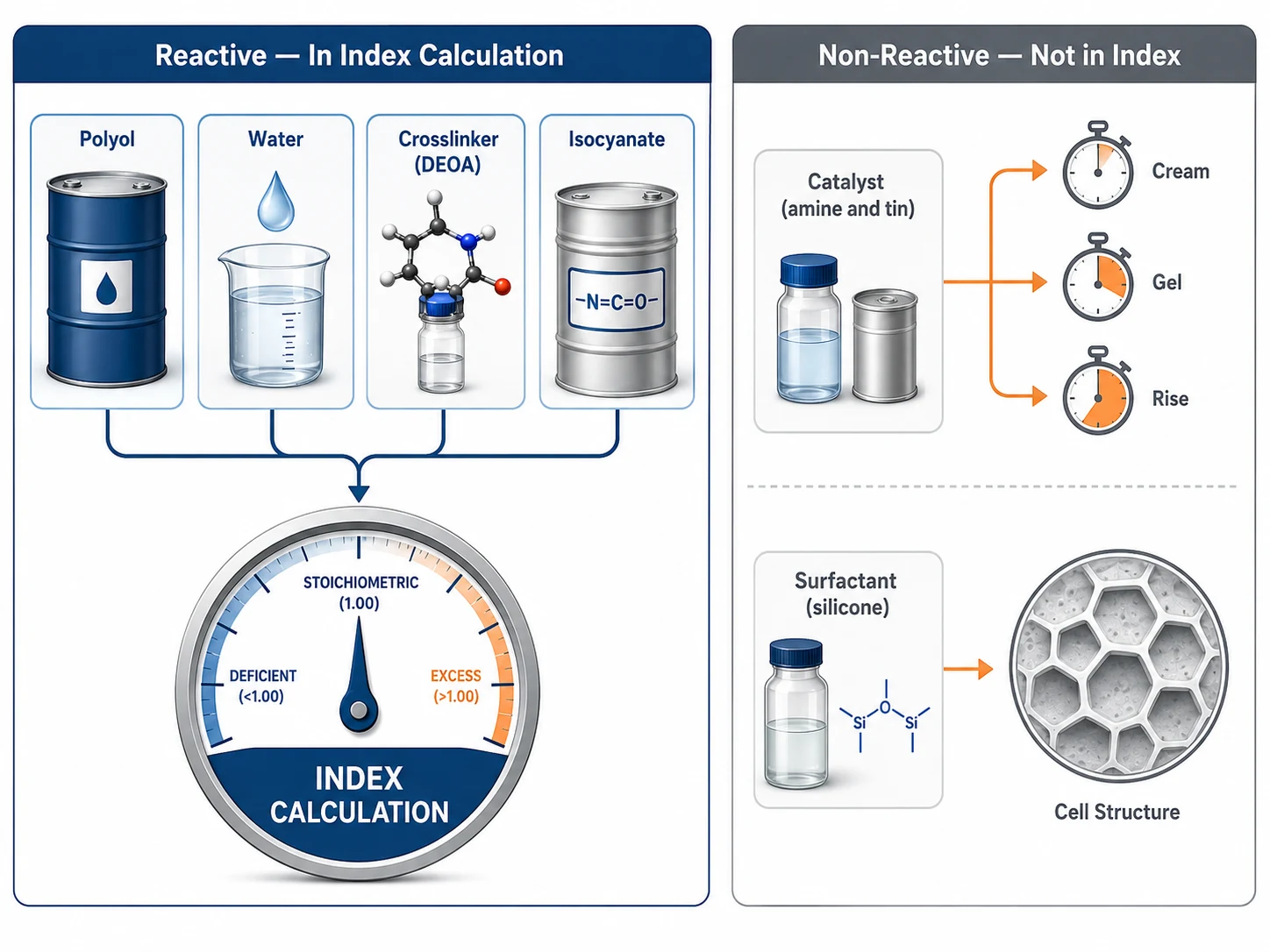 Reactive vs Non-Reactive Components in PU Foam
