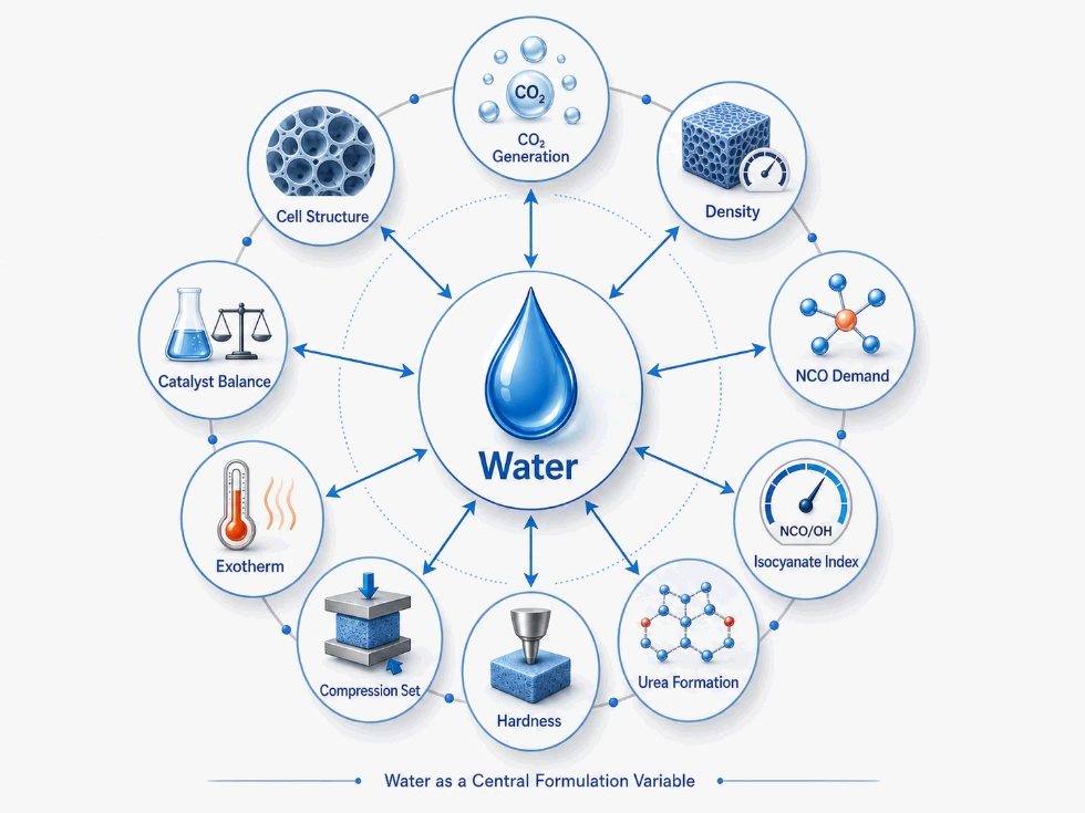 4 Water Adjustment Mistakes in PU Foam Production